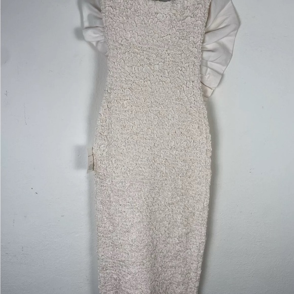 Mara Hoffman Popcorn Midi Strapless Kana Ruffle Dress Cotton-Twill Bridal - Picture 9 of 14